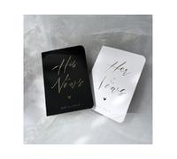2PCS Personalized Wedding Vow Books For His And Hers per Lui e per Lei