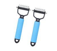 2PCS Pet Deshedding Spazzola annodata Remover Slicker Pettine Per Gatti Capelli Lunghi Massaggiatore Pelle Delicata Cane Grooming Accessorio Spargimento Spazzola Per Capelli Lunghi Pet