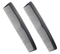 2pcs Pettinino per capelli,Pettine Capelli,Pettini Styling,Pettine a Coda,Pettine per Stuzzicare,Spazzola per coda tirata,Pettine in carbonio Antistatico,Doppio Bordo,Pettine denti stretti,18.7cm