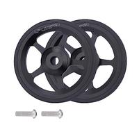 2pcs pieghevole bici 60mm facile ruota per brompton easywheel lega di alluminio (nero)