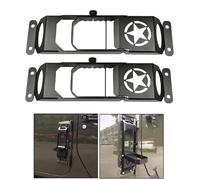 2pcs Pieghevole Porta Punte Metallo Pedali A Pedale Pedali Per Jeep JK