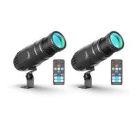 2PCS Pinspot Luci 20W RGBW 4 in 1 Fascio di Luce da Palcoscenico 4 modalità Proiettore a Sfera da Discoteca con Telecomando per Bar Feste Spettacoli Matrimoni