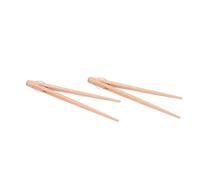 2Pcs Pinze da Cucina in Legno, Pinzette da Cucina Tostapane Pinze Pinze per Alimenti Pinzette Dritte per Pane Insalata Cibo Fritto Cibo Al Forno