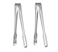 2PCS Pinze per Ghiaccio Acciaio Inox Pinze per Ghiaccio Piccole Pinze, per Antipasti, Cubetti di Ghiaccio, Zollette di Zucchero, Ideali per Cucina, Bar e Feste,15cm