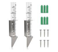 2pcs Pioggia Calibri da Esterno 12.7cm Capacità Vetro Con 2 IN 1 Inossidabile
