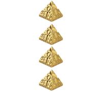 2pcs piramide khufu decorazioni piramide mausoleum building model (Golden)