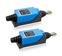 2PCS Pistone con Rullo Parallelo Chiuso ME-8112, Micro Interruttore di Sicurezza 220V 5A NC+NO, Finecorsa Regolabile a Doppio Loop per Garage Porta, CNC, Automazione Meccanica