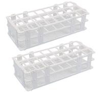 2Pcs Plastica Test Tubo Cremagliera 24 Fori Laboratorio Supporto per 25mm