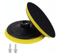 2PCS Platorello Abrasivo Con Velcro Da 125 mm,Platorello per Levigatrice Orbitale E Smerigliatrice Angolare,Con Adattatore Di Foratura M14 Incluso per Lavorazione Del Legno,Auto E Lucidatura Del Marmo