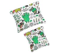 2PCS Pocket Cosmetic Bag, Borsa cosmetica impermeabile in pelle portatile Mini Travel Makeup Bag No Zipper Self-Closing Cosmetic Bag per le donne, Multicolore 07, 7.1x5.8 inch/4.7x4.5 inch