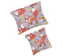 2PCS Pocket Cosmetic Bag, Borsa cosmetica impermeabile in pelle portatile Mini Travel Makeup Bag No Zipper Self-Closing Cosmetic Bag per le donne, Multicolore 07, 7.1x5.8 inch/4.7x4.5 inch