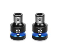 2PCS Portabit per Impatto, Adattatori da 3/8 Pollici Quadrato a 1/4 Pollice Esagonale per Chiavi a Impatto e Cricchetti