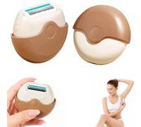 2PCS Portable 3-Layer Hair Shaver with Rotating Cover, 3-Tier Precision Shaver,Soft and Smooth Lady Shaver/Painless Hair Removal/Arms, Legs and Bikini Trimmer,Travel Rotary Razor for Women Face