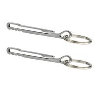 2pcs Portachiavi Tasca Clip Anelli Cintura In Acciaio Inox Appeso Fibbia Leggero Gancio Anelli Titolare Tasca Zaino Accessorio Fibbia Portatile Attrezzatura Da Campeggio Escursionismo Accessorio
