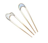 2pcs Portatile Delle Donne Hairpin Leggero Barrette Chignon Forcella Dei Capelli Del Metallo Accessorio Per Matrimoni E Ufficio Usura