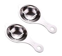 2pcs portatile separatore di uova divisore estrattore in acciaio inox albumi
