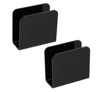 2Pcs Portatovaglioli, Acrilico Portatovaglioli Da Cucina Nero Minimalista Tovagliolo di Carta Dispenser di Stoccaggio Organizzatore di Carta Decorativo Supporto per Tessuto da Tavolo Autoportante