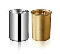 2PCS Posacenere in Acciaio Inox,Zodors Posacenere Portatile Antivento Posaceneri Base Antiscivolo per Balcone Giardino Bar Casa e Ufficio Uso Domestico da Giardino