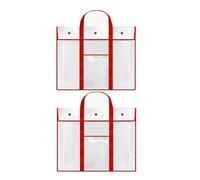 2pcs Poster Holder Borse per aula e Art Storage Pratico PVC di Grandi Dimensioni Classroom Organizzazione Artwork Bag Borsa di Protezione Documenti, Rosso, Bellezza di massa