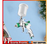 2Pcs Professional HVLP Spray Gun 0.8/1.4mm Nozzle Gravity Airbrush Paint Sprayer