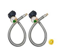 2Pcs Propane Hose Gauges Regulator - 1/4In & QCC Type1 Connection Reliable Performance