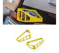 2Pcs Protezioni indicatori direzionali moto alluminio GIALLO 40 YEARS BASE CORTA
