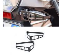 2Pcs Protezioni indicatori direzionali moto alluminio NERO BASE CORTA
