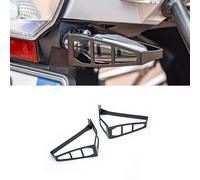 2Pcs Protezioni indicatori direzionali moto alluminio NERO BASE LUNGA