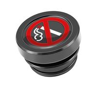 2PCS Pulsante Di Espulsione Per Auto Coprisocket Auto Protezione Polvere Acqua Nero Metallo Rinforzo Anello Gomma Design Apertura Standard Tappo Presa Accensione Per Tutti I Modelli