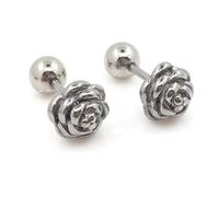 2Pcs Punk In Acciaio Inox Orecchini A Vite Per Gli Uomini Nero Dorato Croce Orecchini Rosa Piercing Dell'orecchio Osso Accessori Dei Monili Durabilità