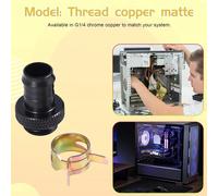 2Pcs Punta Raccordo Computer Acqua Radiatore di Raffreddamento Rame