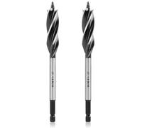 2PCS Punte per Legno Professionali 18mm x 165mm, Punta Autoalimentata in Acciaio al Carbonio con Gambo Esagonale da 1/4 Pollice, Trivella a Spirale per Trapano Elettrico e Lavorazione del Legno