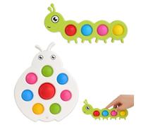 2PCS Push and Pop Bubble Sensory Fidget Toy, Squeeze Sensory Toys, Silicone Antistress Ansia Sollievo Giocattoli, Gioco Antistress Rilassante per Adulti e Bambini