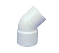 2PCS PVC Insert Elbow, 45-degree and 90-degree Plastic Water Supply Pipe Fittings for Both Inner and Outer Inserts Per Condotti(45degrees-50mmX50mm)