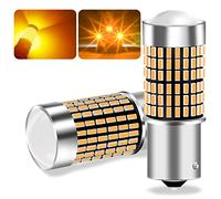 2PCS py21w LED Ampoule Canbus sans erreur anti hyper flash, 1156 BAU15S Ambre de Super Brillant 144SMD Chipset 12V-24V 3400LM Anti Hyper Flash, Convient Aux Clignotants Avant et Arrière de voiture