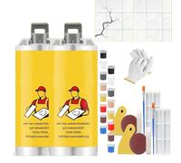 2Pcs Quick-Drying Tile Repair Glue,Multifunctional Tile Stone Crack Repair Kit,For Marble Granite Crack Chip Hole Tile And Ceramic Glaze Repair Paste Diy Kit