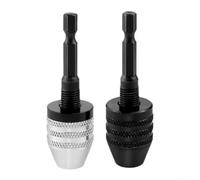 2pcs Quick Release Keyless Chuck Adattatore per Trapano, Adatto Non Rapido Sostituire Bit 0 3 6 5mm (C)