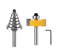 2pcs Rabbet Router Bit Con 6 Cuscinetti Multi-Rabbeting Router Bit Strumenti Per Legno Duro Conifere Consiglio Sintetico