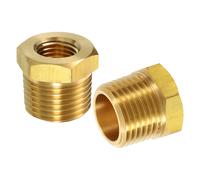 2Pcs Raccordi Ottone 1/2" NPT M x 1/4" NPT F per Riduttore