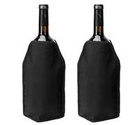 2Pcs Raffredda Bottiglie Vino,Refrigeratore Bottiglie,Allegato Cavatappi,Borsa Termica per Bottiglie Vin,Congelatore per Vini per cene, picnic, festival，Adatto a qualsiasi vino（Nero）
