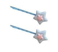 2pcs Ragazze Calde Clip Di Capelli Crema Sensazione Stella A Forma Di Forcina Parola Clip Per Capelli Per Frangetta Coda Di Cavallo Forcine Per Adolescenti