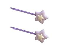 2pcs Ragazze Calde Clip Di Capelli Crema Sensazione Stella A Forma Di Forcina Parola Clip Per Capelli Per Frangetta Coda Di Cavallo Forcine Per Adolescenti