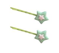 2pcs Ragazze Calde Clip Di Capelli Crema Sensazione Stella A Forma Di Forcina Parola Clip Per Capelli Per Frangetta Coda Di Cavallo Forcine Per Adolescenti