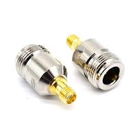 2pcs rame coassiale coassiale RF N femmina a connettore femmina SMA adattatore da SMA a N