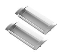 2Pcs Recessed Aluminum Alloy Flush Pulls for Sliding Doors Durable Silver