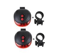 (2pcs,Red)2/4pcs Bicycle tail light laser bike light rear Waterproof LED lighting flash Safety Warning Cycling Taillight mtb Bicycle accessories