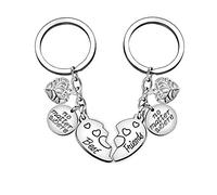 2pcs regalo di amicizia non importa dove i migliori amici per sempre portachiavi set BBF Split cuore spezzato ciondolo