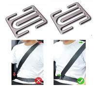 2PCS Regolatore Della Cintura Di Sicurezza Dell'Auto,blocca cintura sicurezza auto,Clip Di Regolazione Della cinture di sicurezza,Clip Della Cintura Di Sicurezza Dell'Auto,accessori auto (argento)