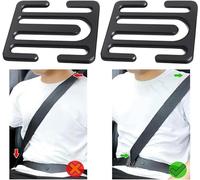 2PCS Regolatore Della Cintura Di Sicurezza Dell'Auto,blocca cintura sicurezza auto,Clip Di Regolazione Della cinture di sicurezza,Clip Della Cintura Di Sicurezza Dell'Auto,accessori auto (nero)