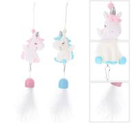 2Pcs Resin Unicorn Wind Bells Hanging Unicorn Wind Chimes Chic Hanging Pendant
